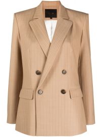 Maje Pinstriped double-breasted Blazer - at Farfetch