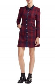 Maje Plaid Tweed Shirtdress at Nordstrom