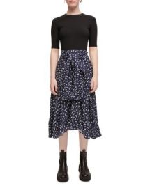 Maje Rapral Mixed Media Midi Dress   Bloomingdales at Bloomingdales