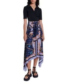 Maje Raprichaine Mixed Media Dress Bloomingdales at Bloomingdales
