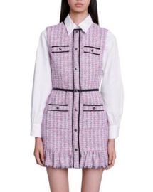 Maje Ratri Tweed Sleeveless Dress Bloomingdales at Bloomingdales