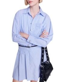 Maje Raudri Cotton Mini Shirt Dress Bloomingdales at Bloomingdales