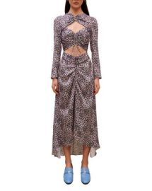 Maje Rave Cutout Leopard Print Maxi Dress Bloomingdales at Bloomingdales