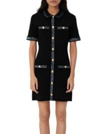 Maje Ravena Velvet Trim Dress Women - Bloomingdale s at Bloomingdales