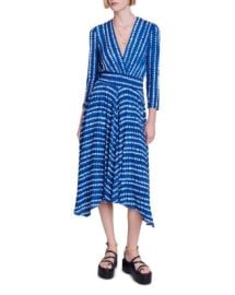 Maje Rayemitte Asymmetrical Hem Midi Dress Bloomingdales at Bloomingdales