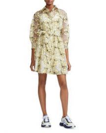 Maje Reality Floral-Embroidered Organza Shirt Dress Women - Bloomingdale s at Bloomingdales