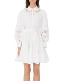 Maje Rebello Cotton Lace Inset Shirt Dress   Bloomingdales at Bloomingdales