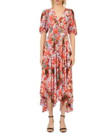 Maje Rehana Floral Printed Midi Dress Bloomingdales at Bloomingdales