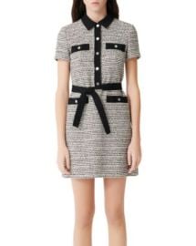 Maje Renala Belted Tweed Mini Dress   Bloomingdales at Bloomingdales