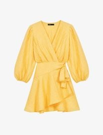 Maje Rifilo Linen Blend Wrap Dress at Selfridges