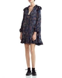 Maje Riley Ruffled Paisley-Print Mini Dress Women - Bloomingdale s at Bloomingdales