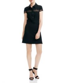 Maje Riloi Lace-Detail A-Line Mini Dress Women - Bloomingdale s at Bloomingdales