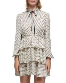 Maje Rinala Bow Print Satin Dress   Bloomingdales at Bloomingdales