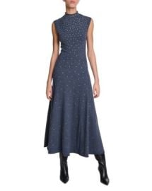 Maje Ristrassy Rhinestone Knit Maxi Dress Bloomingdales at Bloomingdales