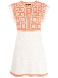 Maje Roby Crochet Mini Dress - at Farfetch