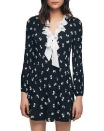 Maje Rockale Knot Print Pleated Mini Dress   Bloomingdales at Bloomingdales