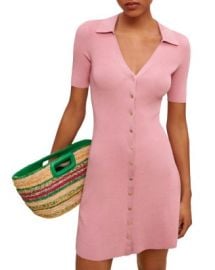 Maje Roliane Knit Polo Mini Dress Bloomingdales at Bloomingdales