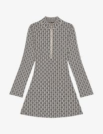 Maje Roy Mockneck Fit Flare Dress at Selfridges