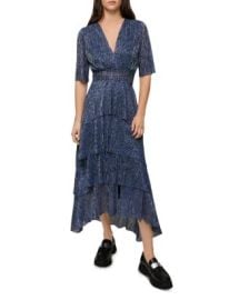 Maje Ruffini Metallic Tiered Dress   Bloomingdales at Bloomingdales