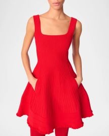 Maje Rutell Ribbed Mini Dress at Neiman Marcus