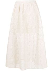 Maje Sequin Maxi Skirt in Beige at Farfetch