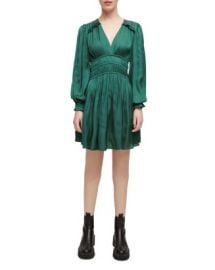 Maje Smocked Ruffled Dress   Bloomingdales at Bloomingdales