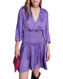 Maje Smocked Waist Dress Bloomingdales at Bloomingdales