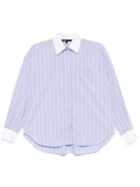 Maje Striped Shirt Blue at Farfetch