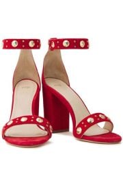 Maje Studded suede sandals at The Outnet