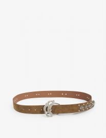 Maje Tabac Belt in Tobacco at Selfridges