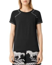 Maje Tity Stud Detail Cotton T-Shirt   Bloomingdales at Bloomingdales