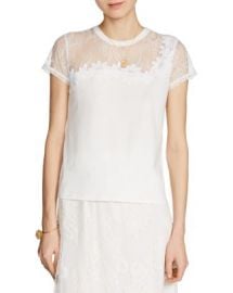 Maje Tradition Lace-Trimmed Tee at Bloomingdales