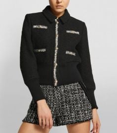 Maje Tweed Contrast Trim Jacket at Harrods