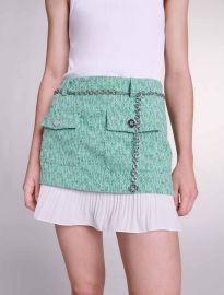 Maje Tweed mini skirt at Maje