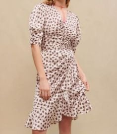 Maje V-neck Ruffle Floral Dress Pleated Puff Sleeves Mini Dress for Women eBay at eBay