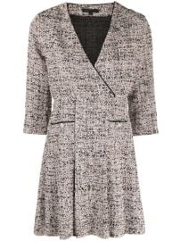 Maje V-neck Tweed Minidress - at Farfetch