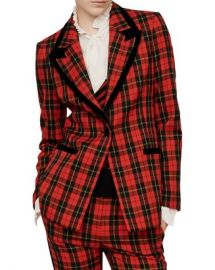 Maje Vanty Plaid Peak-Lapel Blazer Women - Bloomingdale s at Bloomingdales