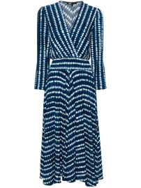 Maje abstract-pattern Asymmetrical Mid Dress - at Farfetch