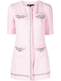 Maje crystal-embellished Tweed Playsuit - Farfetch at Farfetch