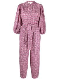 Maje floral-print Belted Jumpsuit - at Farfetch