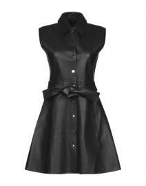 Maje leather dress at Yoox