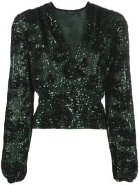 Maje long-sleeve Sequinned Blouse - at Farfetch