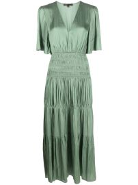 Maje ruffled-trim short-sleeve Dress - at Farfetch