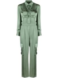 Maje satin-finish wide-leg Jumpsuit - at Farfetch