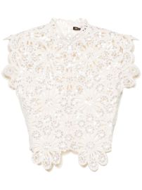 Maje sequin-embellished crochet-knit Top - at Farfetch