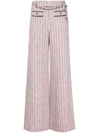 Maje wide-leg Tweed Trousers - Farfetch at Farfetch