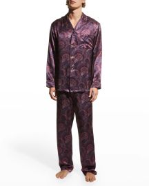 Majestic International Menx27s Silk Paisley Pajama Set at Neiman Marcus