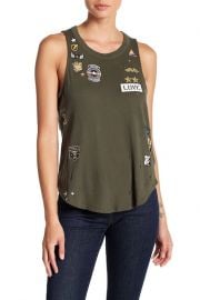 Major Love Patch Distressed Tank by Chaser at Nordstrom Rack