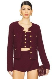Majorelle Evaline Cardigan In Oxblood at Revolve