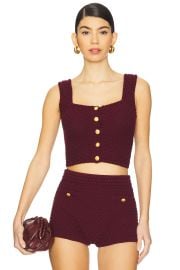 Majorelle Evaline Top In Oxblood at Revolve